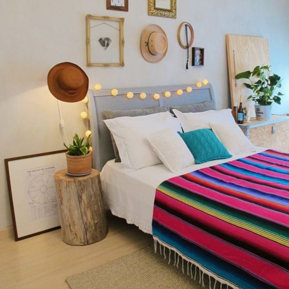 Authentic Mexican Saltillo Sarape Blanket